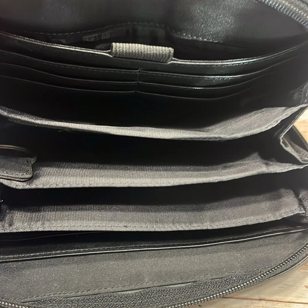 COPY - Black Soft Leather Clutch Wristlet Mini Purse Wallet Crossbody Bag